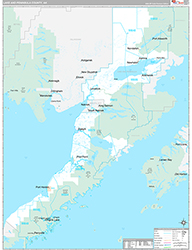 Lake-And-Peninsula Premium<br>Wall Map